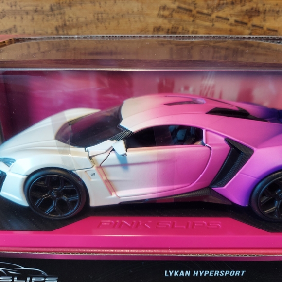 Pink and White Lykan Hypersport Die-Cast Car - Picture 2 of 7